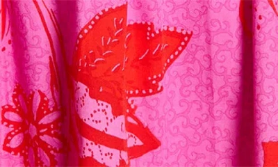 Sugarlips Weirly Floral Print Cotton Dress In Pink