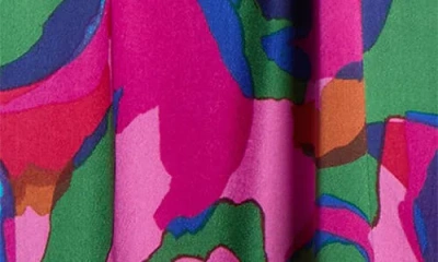 Sugarlips Paige Floral Print Ruffle Sleeveless Midi Dress In Multi