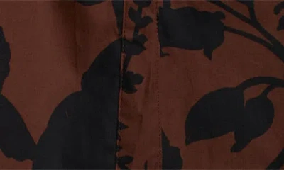 Sugarlips Somerton Floral Print Tie Waist Midi Dress In Burgundy