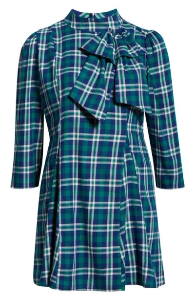 Sugarlips Buckley Plaid Bow Minidress In Pattern