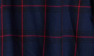 Sugarlips Holbrook Plaid Santana Tie Back Cotton Midi Dress In Blue