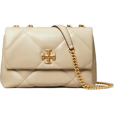 Tory Burch Small Kira Diamond Quilted Convertible Leather Shoulder Bag In Neutral