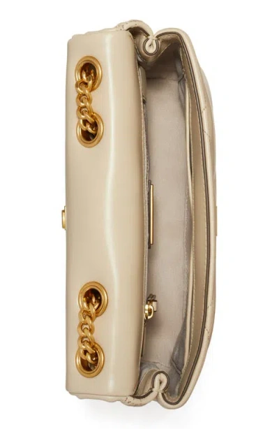 Tory Burch Small Kira Diamond Quilted Convertible Leather Shoulder Bag In Neutral