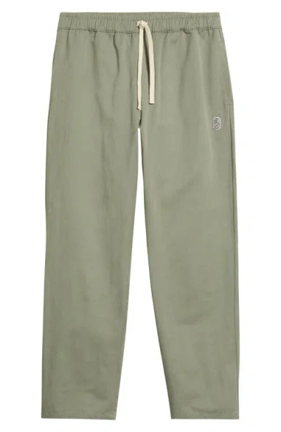 Standard Issue Pd Cotton Blend Drawstring Slacker Pants In Gray