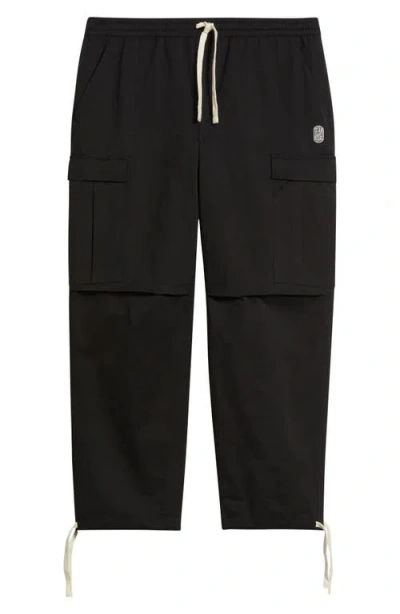 Standard Issue Pd Drawstring Cargo Pants In Black