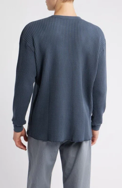 Standard Issue Thermal Knit Long Sleeve T-shirt In Blue