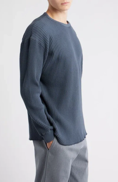 Standard Issue Thermal Knit Long Sleeve T-shirt In Blue