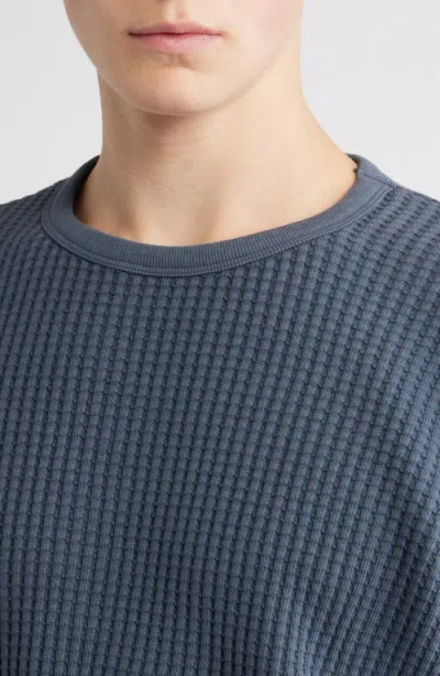 Standard Issue Thermal Knit Long Sleeve T-shirt In Blue