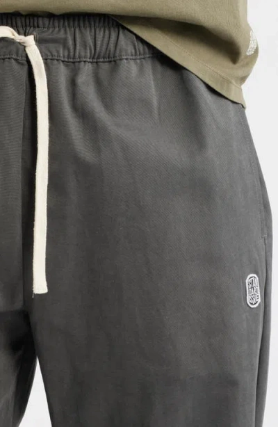 Standard Issue Pd Cotton Blend Drawstring Slacker Pants In Gray