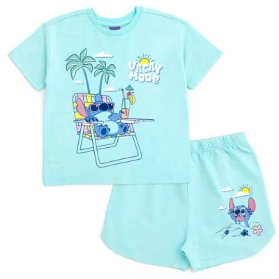 Disney Wash T-shirt & Shorts Set In Blue