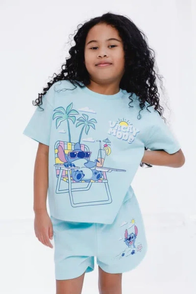 Disney Wash T-shirt & Shorts Set In Blue