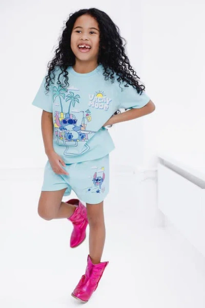 Disney Wash T-shirt & Shorts Set In Blue
