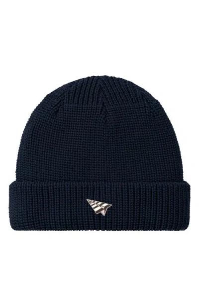 Paper Planes Wharfman Rib Beanie In Blue
