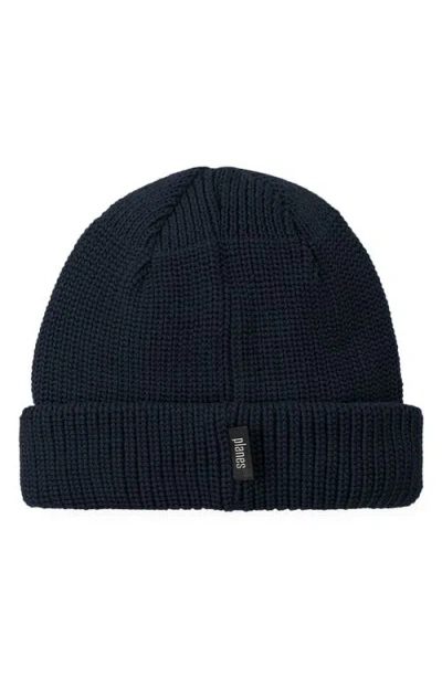 Paper Planes Wharfman Rib Beanie In Blue
