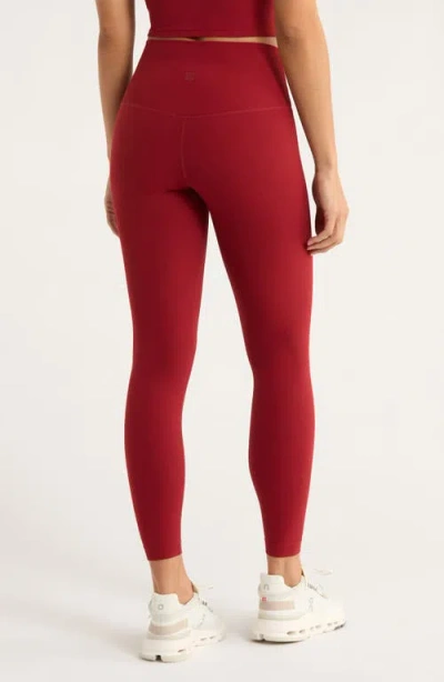 Mpg Ribbed Leggings In Burgundy