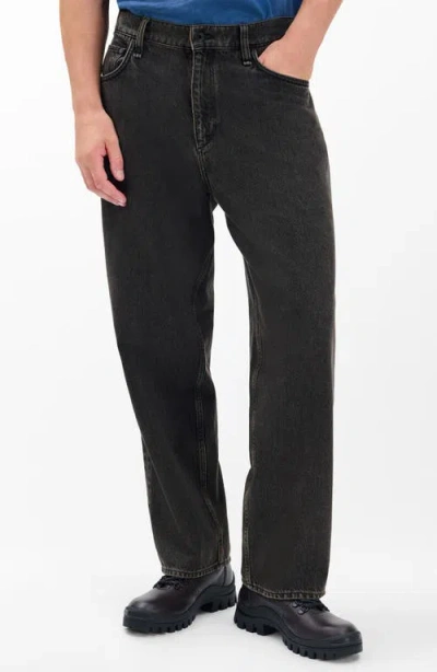 Rag & Bone Baggy Infuse Ustraight Leg Jeans In Black