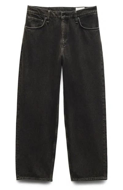 Rag & Bone Baggy Infuse Ustraight Leg Jeans In Black