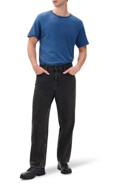 Rag & Bone Baggy Infuse Ustraight Leg Jeans In Black