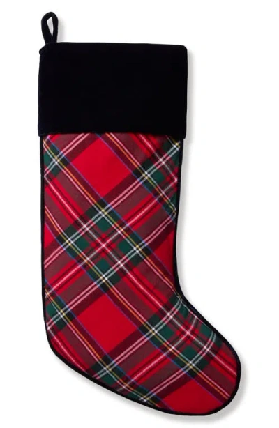 Petite Plume Imperial Tartan Stocking In Red