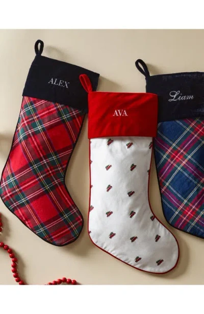 Petite Plume Imperial Tartan Stocking In Red