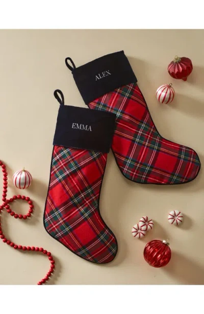 Petite Plume Imperial Tartan Stocking In Red