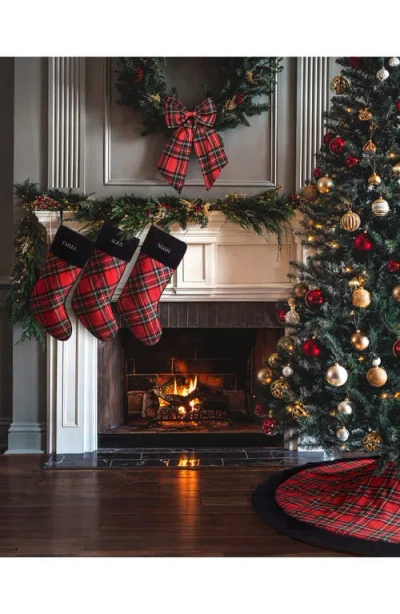 Petite Plume Imperial Tartan Stocking In Red