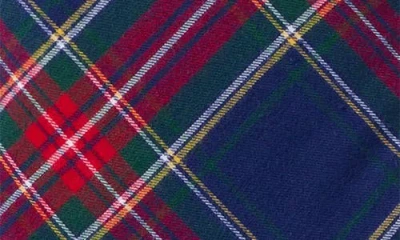 Petite Plume Windsor Tartan Cotton Blend Stocking In Blue