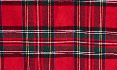 Petite Plume Imperial Tartan Plaid Table Runner In Red