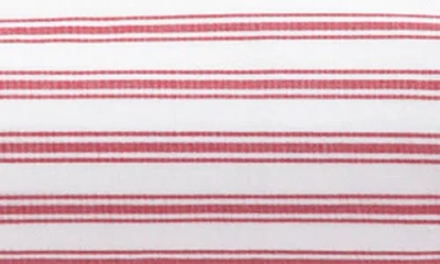 Petite Plume Antique Ticking Stripe Cotton Sheet Set In Pink