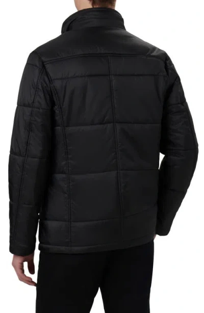 Bugatchi Water Repellent Quilted Jacket In Black