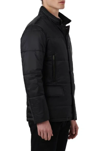 Bugatchi Water Repellent Quilted Jacket In Black