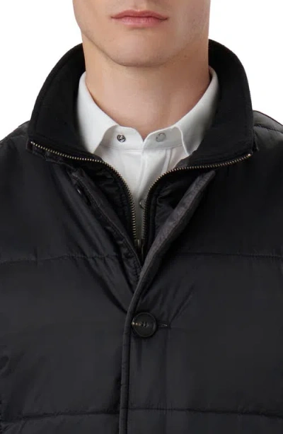 Bugatchi Water Repellent Quilted Jacket In Black