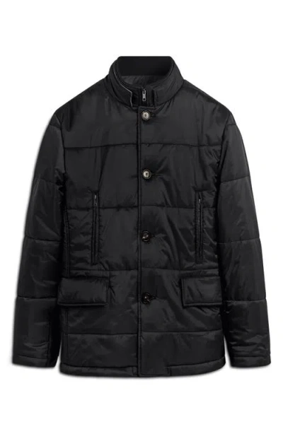 Bugatchi Water Repellent Quilted Jacket In Black