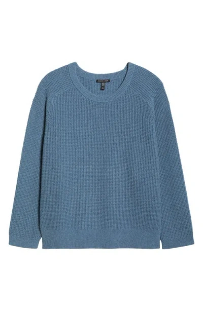 Eileen Fisher Crewneck Organic Cotton & Recycled Cashmere Sweater In Blue