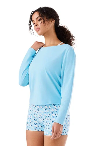 Tavi Brushed Tec Knit Long Sleeve In Blue