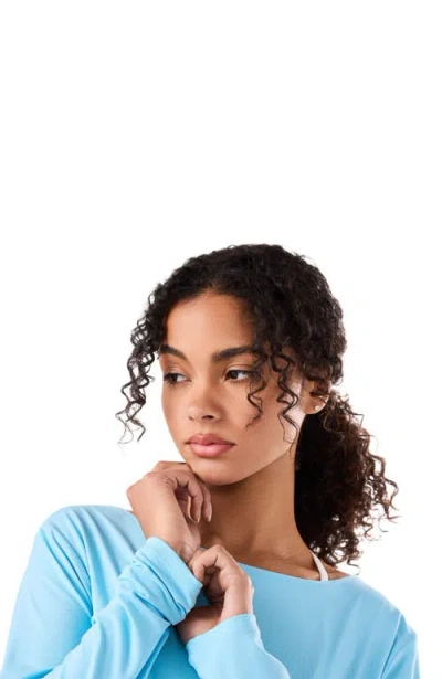 Tavi Brushed Tec Knit Long Sleeve In Blue