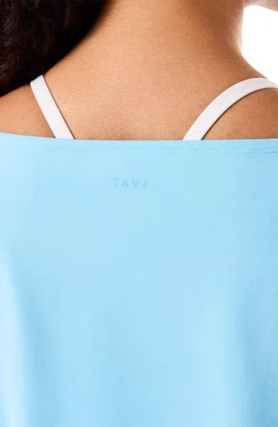 Tavi Brushed Tec Knit Long Sleeve In Blue