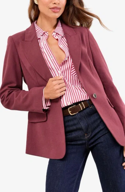 Lipsy Longline Tailored Blazer In Pink