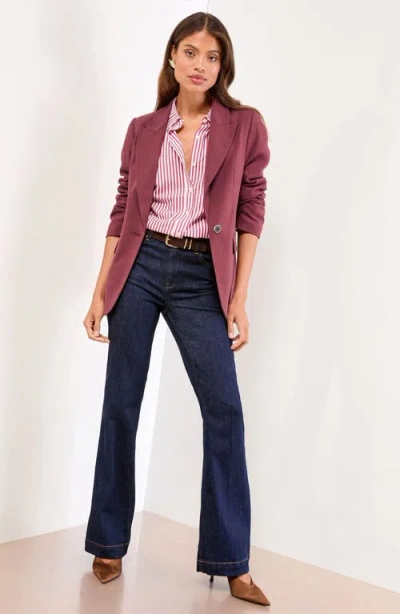 Lipsy Longline Tailored Blazer In Pink