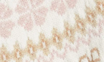 Loveshackfancy Shantae Fair Isle Merino Wool Cardigan In White