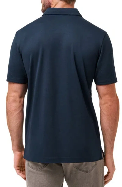 Travismathew Late At Night Stretch Knit Polo In Blue