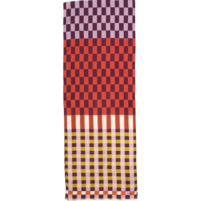 Echo Checks Checks Silk Oblong In Multi