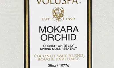 Voluspa Mokara Orchid Three-wick Hearth Candle In White