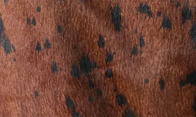 Mango Animal Print Genuine Calf Hair Jacket In Brown