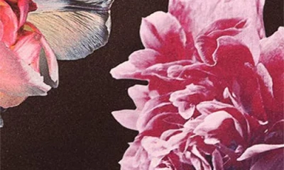 Isaac Mizrahi New York Floral Satin Minidress In Multi