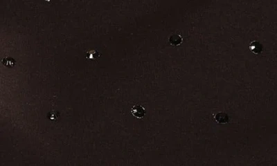 Isaac Mizrahi New York Rhinestone Stretch Cotton T-shirt In Black