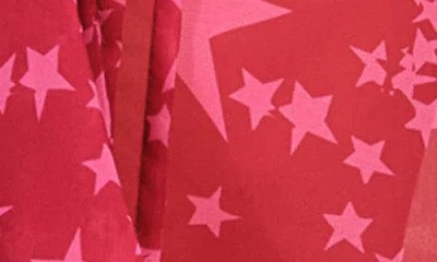 Isaac Mizrahi New York Tie Neck Button-up Shirt In Red