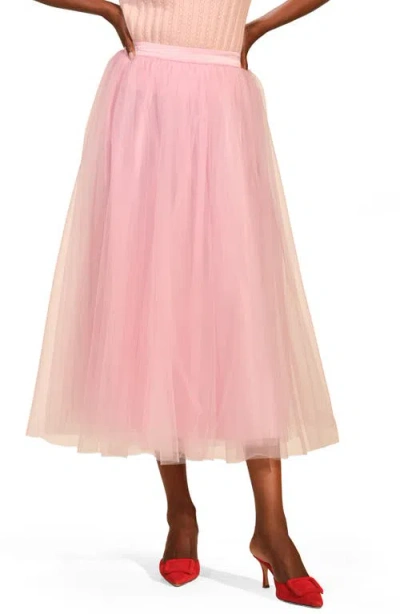 Isaac Mizrahi New York Tulle Maxi Skirt In Pink