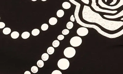 Isaac Mizrahi New York Trompe L'oeil Necklace Graphic T-shirt In Black