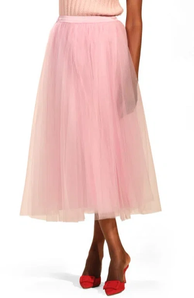 Isaac Mizrahi New York Tulle Maxi Skirt In Pink
